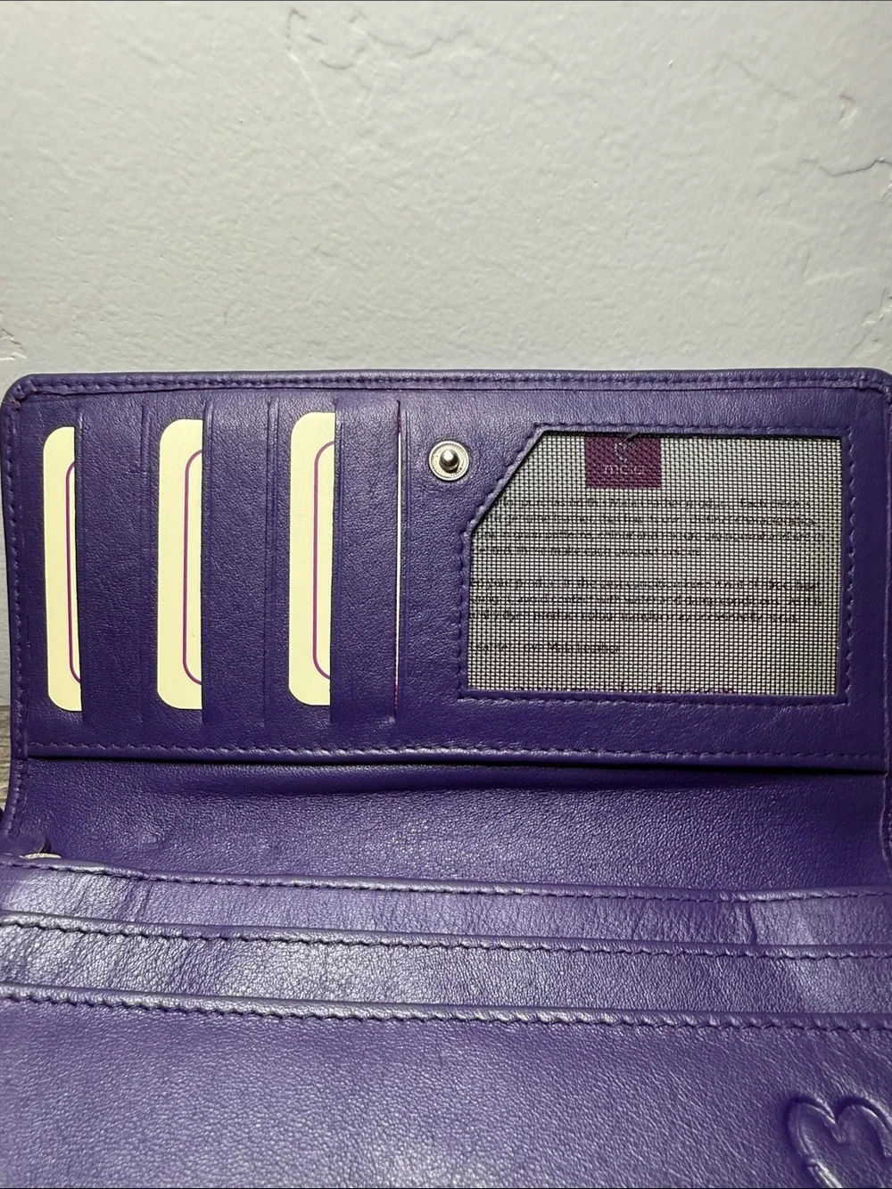 Mala Leather Purple Scottie Dog Wallet Tartan Scarf New With Tags
